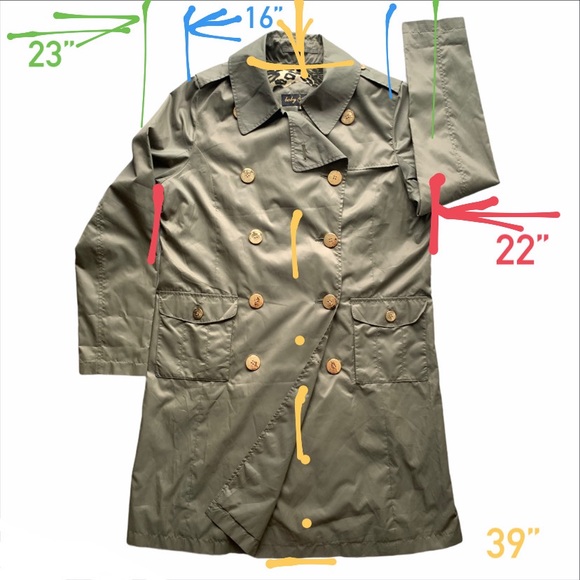 Baby Phat Double-Breasted Designer’s Trench Coat Camo Green Leopard Satin - Picture 8 of 16